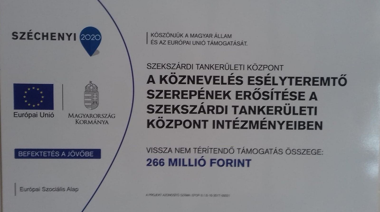 EFOP-3.1.6-16 pályázat
